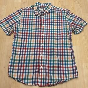 Plaid button down shirt - multi color